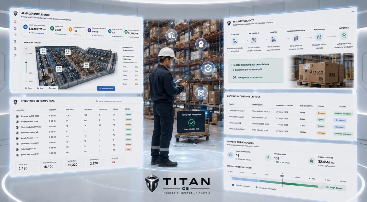 TITANOS OS almacén inteligente